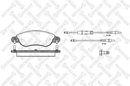 Комплект тормозных колодок STELLOX 840 004-SX